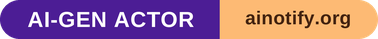 AI Notify badge, Plum / Peach